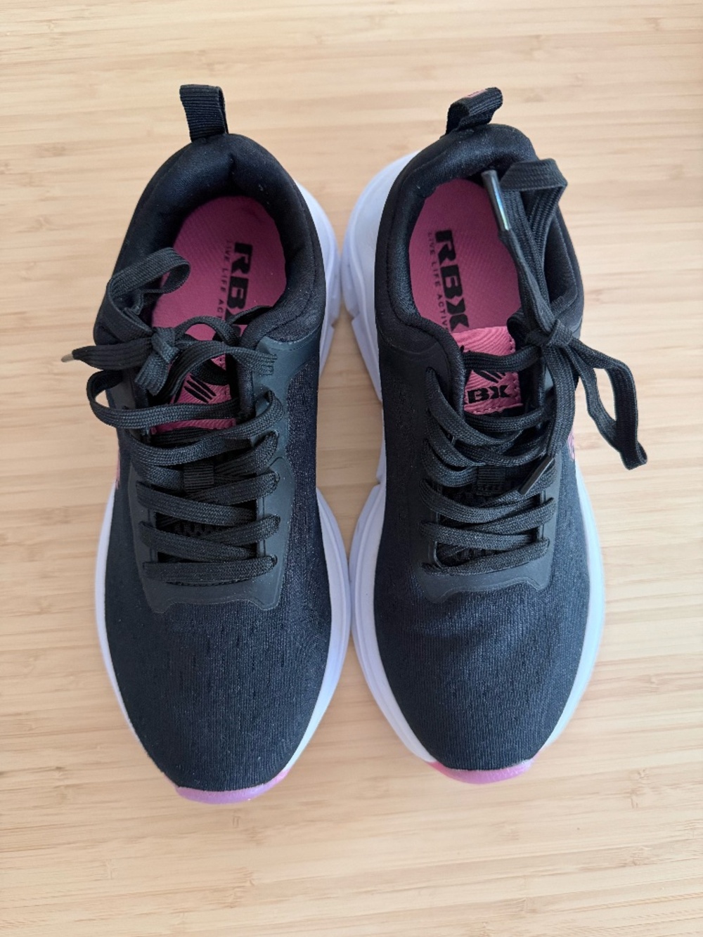 RBX Black Pink Athletic Shoes Women's Size 6.5